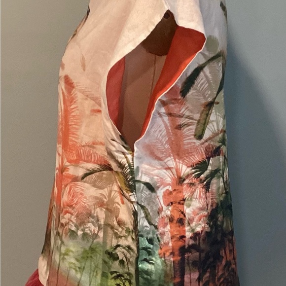 Dur Doux Sunset Palm Top with Feather Trim size m - Picture 4 of 6